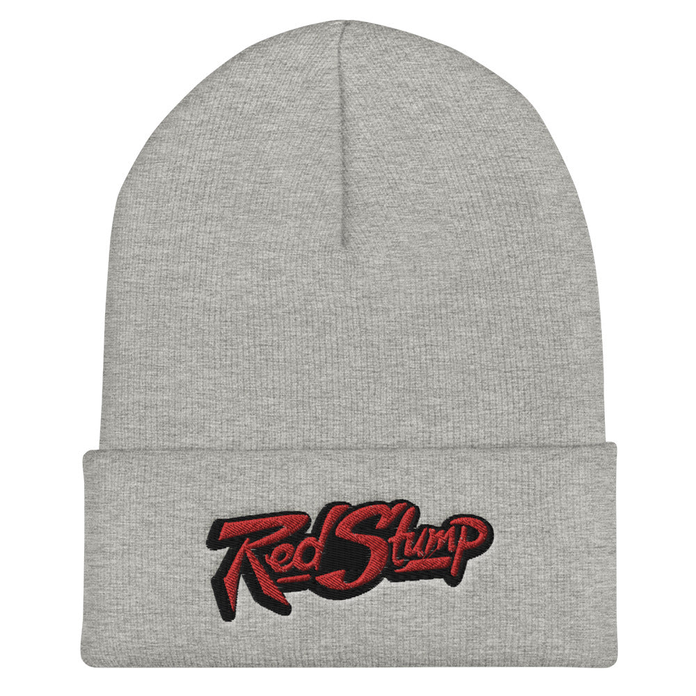 Red Stump Cuffed Beanie