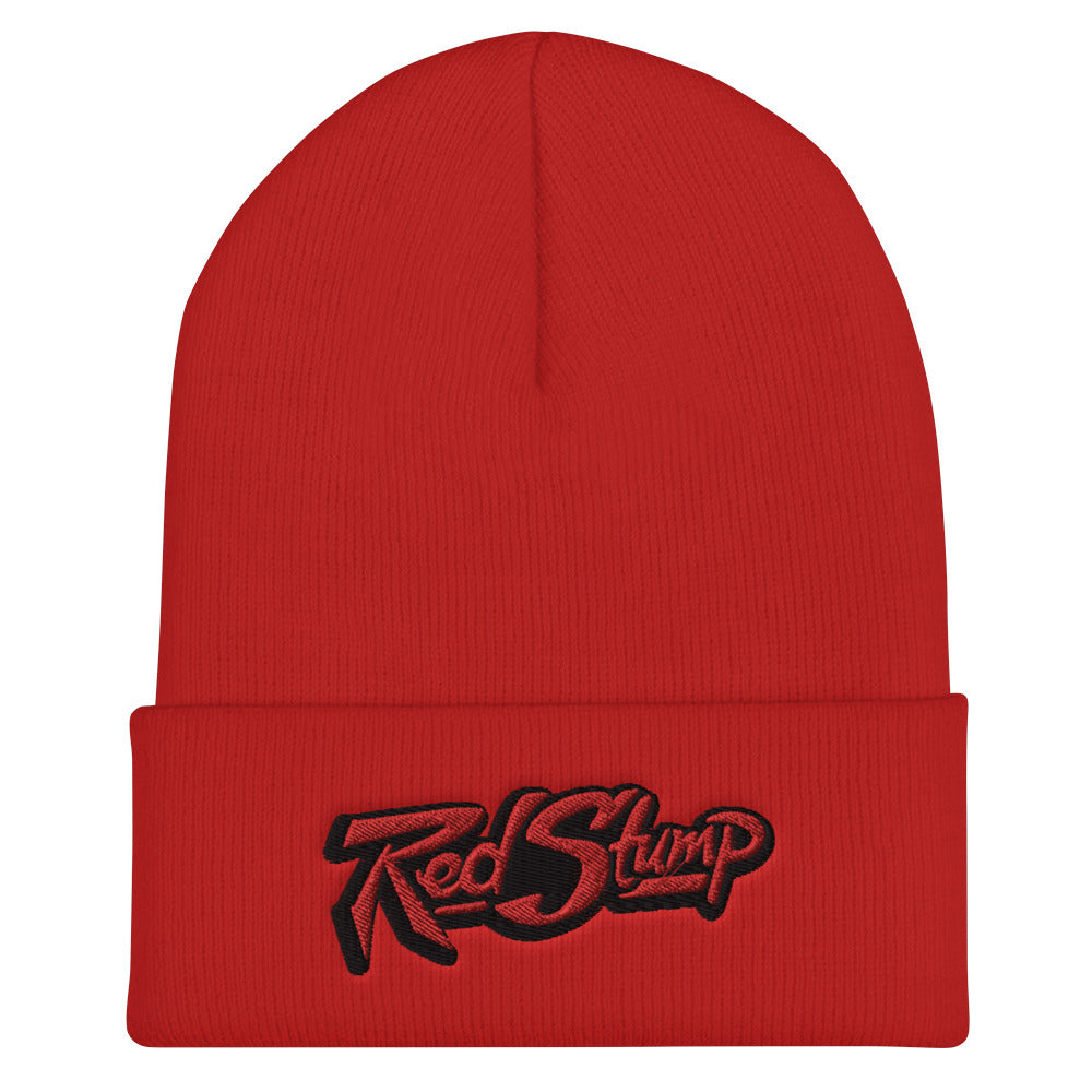 Red Stump Cuffed Beanie