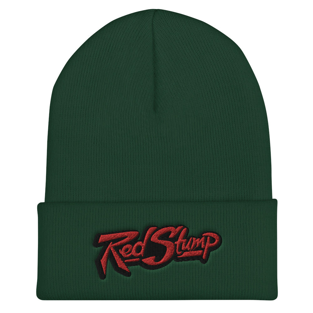 Red Stump Cuffed Beanie